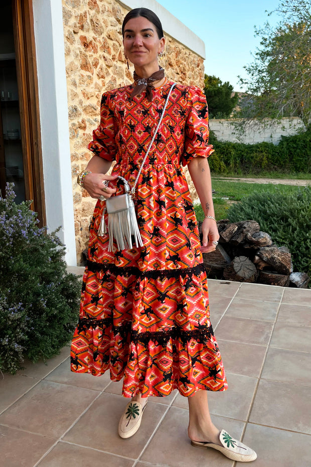 Red Rodeo Midi Dress